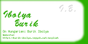 ibolya burik business card